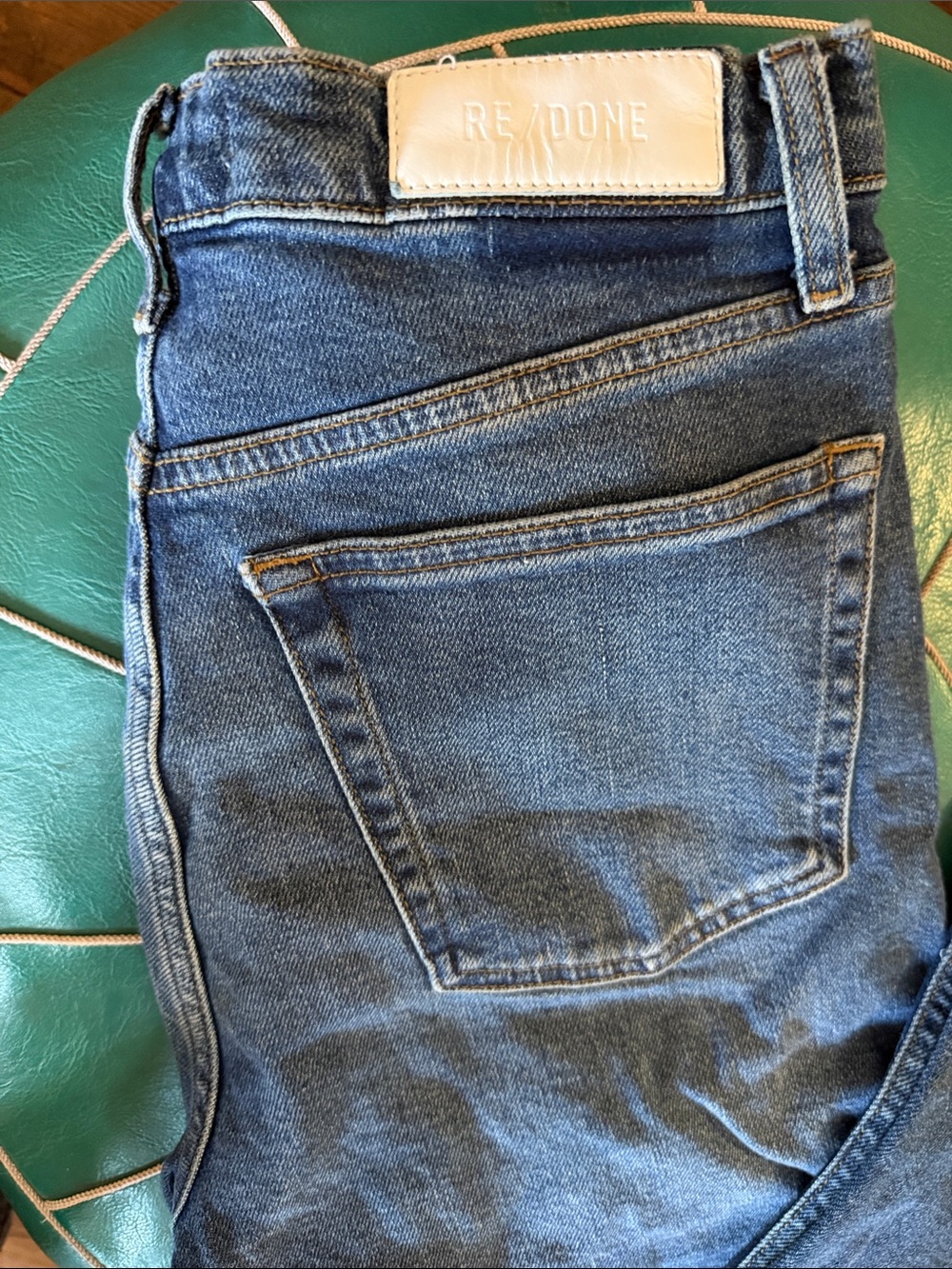 Re/Done Women's Medium Blue High-Rise Jeans